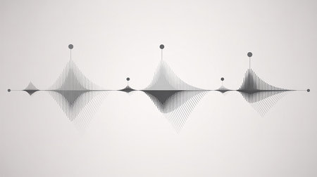 Abstract technology background with waves and lines. Vector illustration for your designの素材