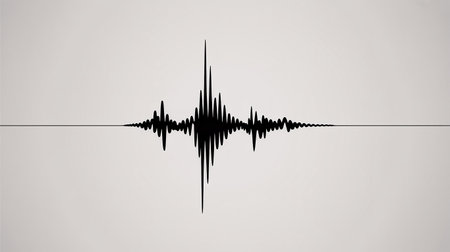 Sound wave on a white background. Vector illustration. Eps 10.の素材