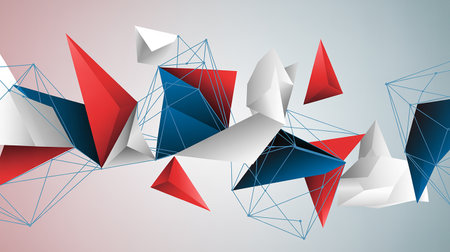 d triangles. Vector illustrationの素材