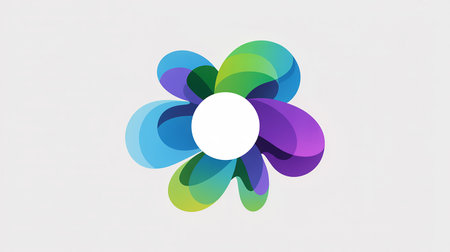 abstract colorful flower on white background, vector illustration eps10の素材