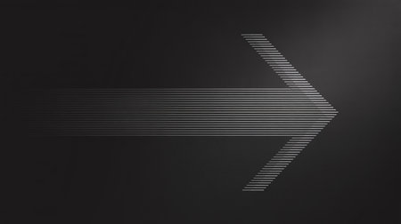 Arrow on a black background. 3d rendering, 3d illustration.の素材
