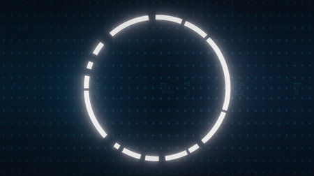 Circular loading bar on a dark blue background. Vector illustration.の素材