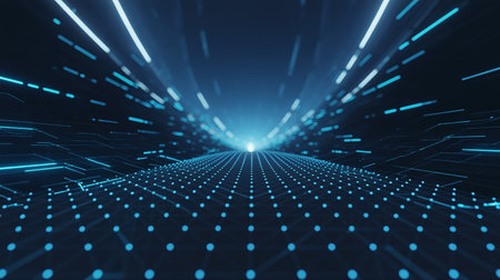 3d rendering of abstract digital technology background. Network connection concept.の素材