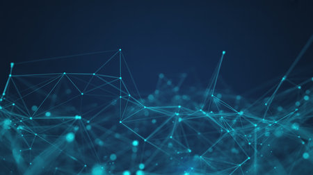 Abstract futuristic background. Big data visualization. Network connection structure. 3D renderingの素材