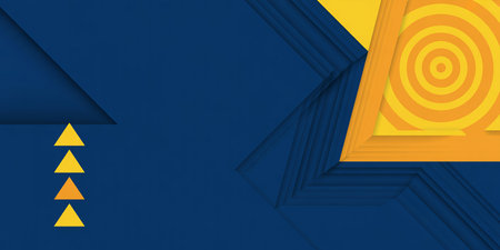 Flag of Curacao. Geometric abstract background. Vector illustration.の素材