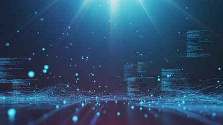 Abstract technology background. Big data concept. 3D Rendering.の素材
