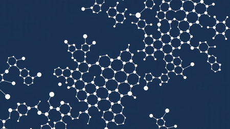 Geometric abstract background molecule and communication. Science, technology, chemistry, biology, medicine.の素材