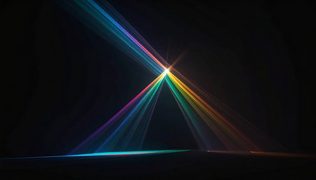 3d rendering of abstract background with glowing neon lines in the darkの素材