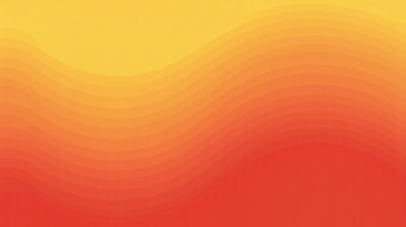 abstract background with smooth wavy lines in orange and yellow colorsの素材