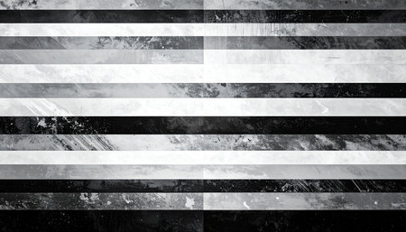 Black and white stripes on a grunge background. Abstract background.の素材
