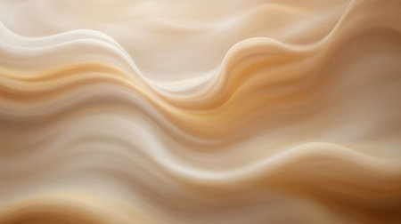 abstract background with smooth wavy lines in brown and white colorsの素材
