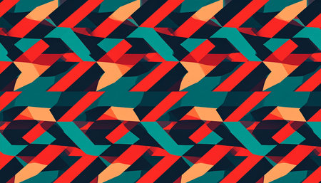 Geometric seamless pattern in retro style. Vector illustration for your designの素材