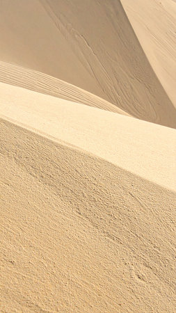 Sand dunes in the Sahara desert, Merzouga, Moroccoの素材