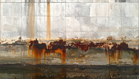 Old rusty metal wall background. Texture of rusty metal with rust.の素材