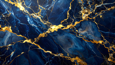 Blue and gold marble texture background pattern with high resolution. Luxury abstract background.の素材