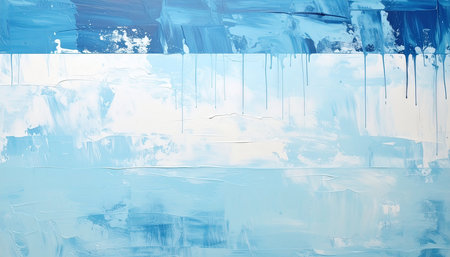Blue oil paint on canvas. Abstract background with copy space for text.の素材