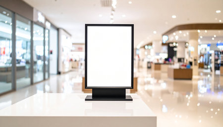Blank billboard at shopping mall for advertisement and display your products.の素材