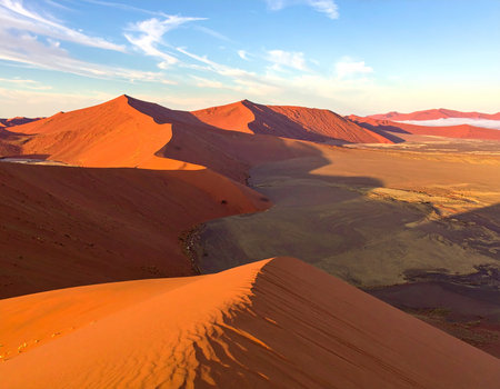 Red dunes in Namib Naukluft National Park, Namibiaの素材