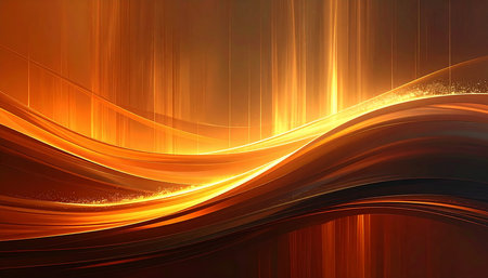 Abstract orange background with some smooth lines in it (see more in my portfolio)の素材
