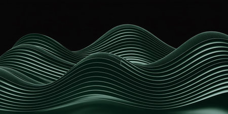 Abstract wavy background. 3d rendering, 3d illustration.の素材