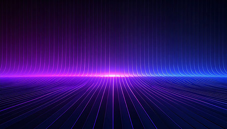 Abstract blue and purple background. Futuristic technology style. Vector illustrationの素材
