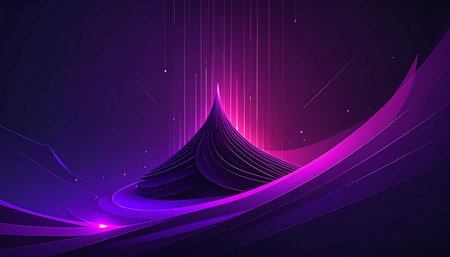 Abstract background with dynamic waves and lines. Vector illustration. Eps 10の素材