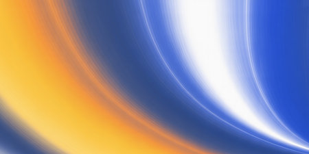 abstract blue and yellow background with some smooth lines in it.の素材