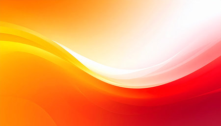 abstract background with smooth lines in orange and red colors, vector illustrationの素材