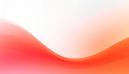 abstract background with smooth lines in red and white colors, vector illustrationの素材