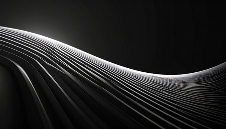 Black and white abstract background. 3d rendering, 3d illustration.の素材