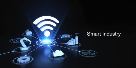 Smart industry 4.0 technology concept. Smart industry 4.0 concept.の素材