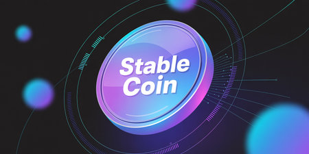 Digital illustration of a share button against black background with colorful bokehの素材