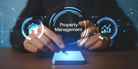 Property management concept. Business, Technology, Internet and network concept.の素材