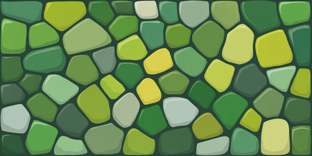Seamless pattern of green stones. Vector illustration for your designの素材
