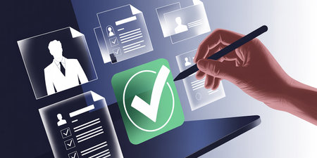 Hand drawing a check mark against blue background with vignette 3dの素材