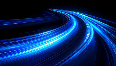 abstract blue background with some smooth lines in it (see more in my portfolio)の素材