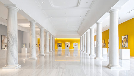 Interior of the National Art Museum in Lisbon, Portugalの素材