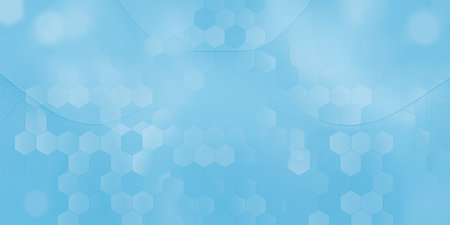 Abstract blue background with hexagons. Vector illustration for your design.の素材