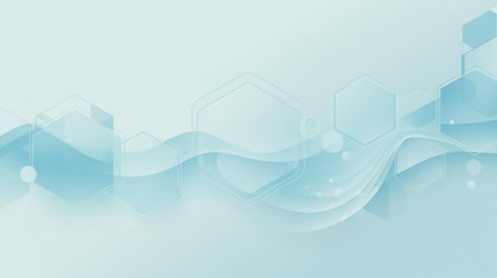 Abstract technology background with hexagons and copyspace. Vector illustration.の素材