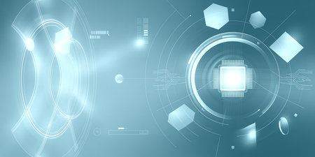 Abstract future technology concept background ready for presentation, banner, poster or wallpaperの素材
