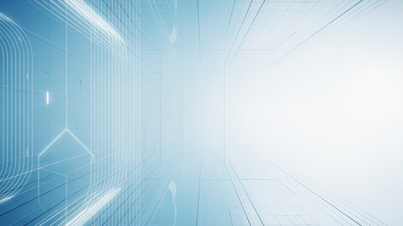 Abstract blue technology background. Technology concept. 3D Rendering.の素材