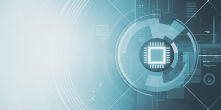 Abstract future technology concept background. Vector illustration for your graphic design.の素材