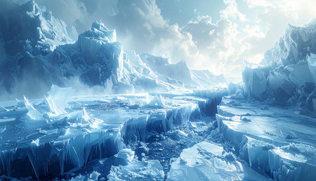 Fantasy alien planet. 3D illustration of a fantasy alien planet.の素材