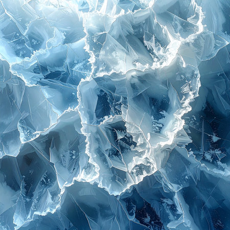 Abstract ice background. Computer generated 3D photo rendering of ice texture.の素材