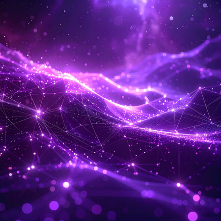 Abstract vector background. Plexus effect. Futuristic technology style.の素材