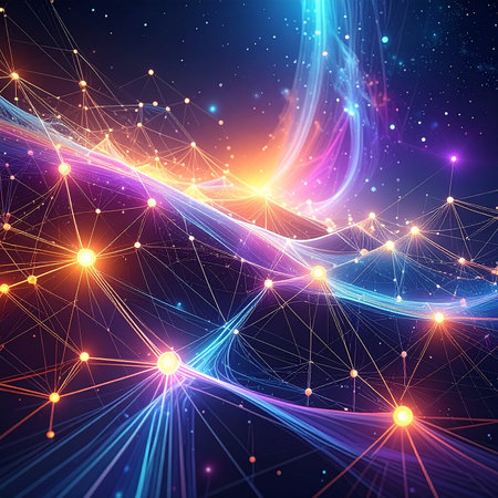 Abstract polygonal space low poly dark background with connecting dots and lines. Connection structure. 3d renderingの素材