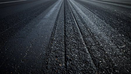 Asphalt road texture background. Road surface with asphalt. Road surface.の素材