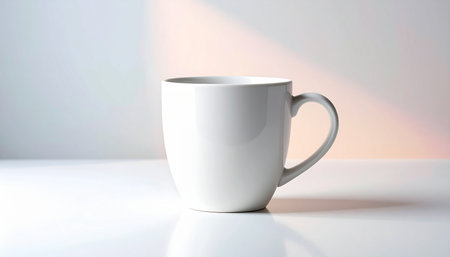 Coffee cup on white background. 3d render illustration.の素材