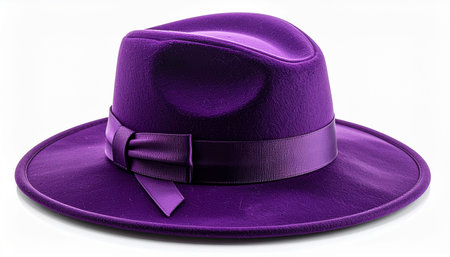 Purple hat isolated on white background. Clipping path included.の素材