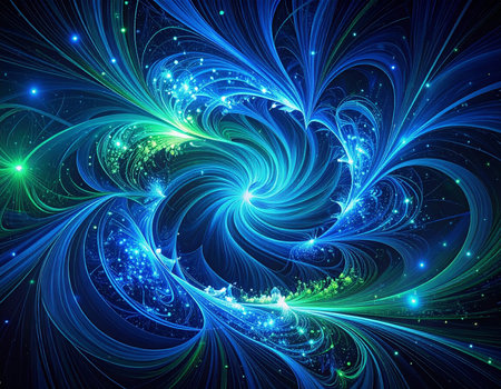 Abstract fractal. Fractal art background for creative design. Decoration for wallpaper,の素材